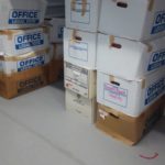 Personal files in a storage auction unit