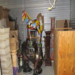 Large 20x10 storage auction unit filled with unique home décor items
