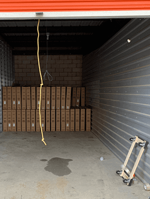 Dozens of boxes with 55’ Samsung TVs in Colorado storage auctions on StorageTreasures